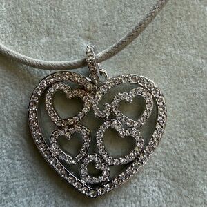 Swarovski Silver Heart Pendant Necklace